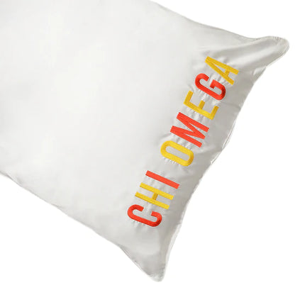 Multicolor Embroidered Satin Pillowcase