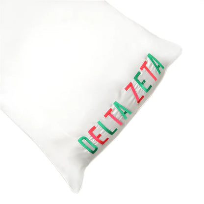 Multicolor Embroidered Satin Pillowcase