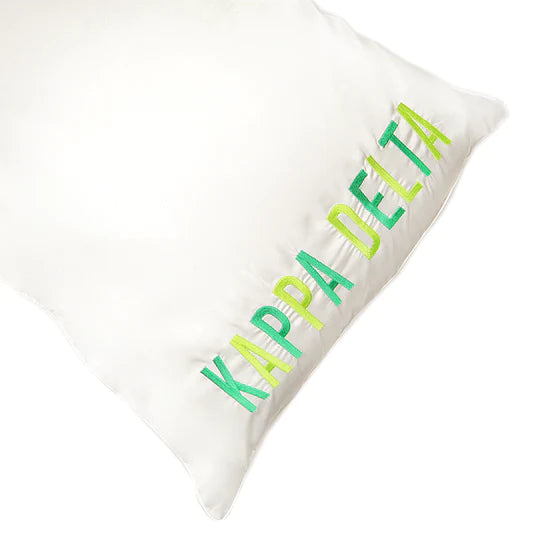 Multicolor Embroidered Satin Pillowcase